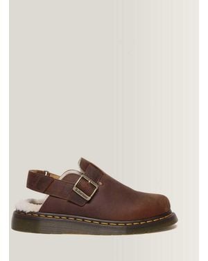 Dr. Martens Jorge Ii Faux Fur Lined Mules - Brown