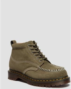 Dr. Martens Lowell Chukka Nubuck Moc Toe Ankle Boots - Green