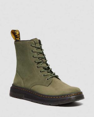 Dr. Martens Crewson Leather Lace Up Boots - Green