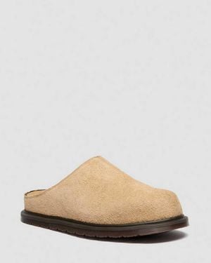 Dr. Martens San Hairy Wildleder Mules - Natur