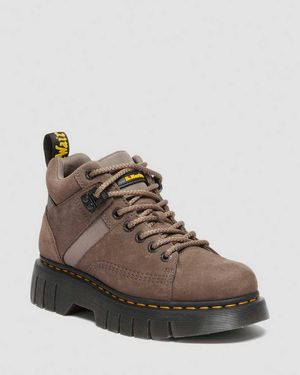 Dr. Martens Woodard Tumbled Nubuck Ankle Boots - Brown
