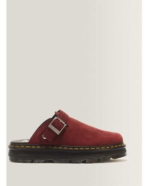 Dr. Martens Zebzag Milled Nubuck Mules - Brown