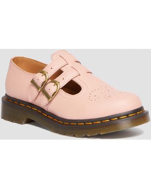 Dr. Martens Soft Leather 8065 Virginia Mary Jane Shoes - Pink