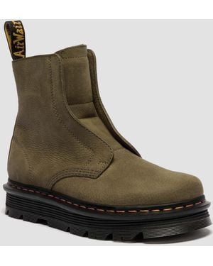Dr. Martens Zebzag Laceless Nubuck Boots - Green