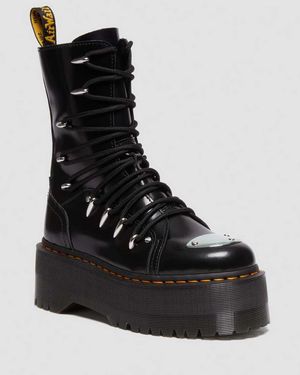 Dr. Martens Jadon Hi Ltt Max Leather Platform Boots - Black