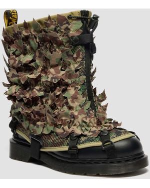 Dr. Martens Cuero botas 1460 babylon camo - Negro