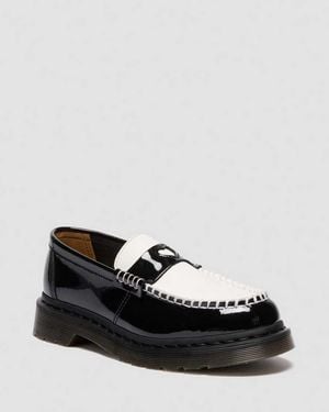 Dr. Martens Penton Heart Two-Tone Patent Leather Loafers - Black
