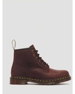 Dr. Martens 101 6 Eye Crazy Horse Leather Lace Up Boots - Brown