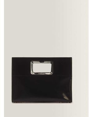 Dr. Martens Glatt Leder Clutch Tasche - Schwarz