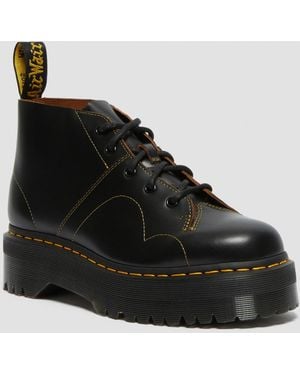 Dr. Martens Church Quad Leather Platform Boots - Black