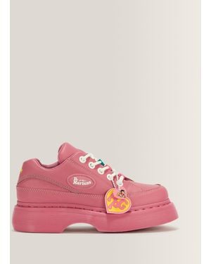 Dr. Martens Leer Buzz Powerpuff Schoen Met Vijf Veterogen - Roze