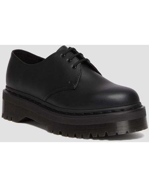 Dr. Martens 1461 Felix Quad Mono Vegan Platform Shoes - Black