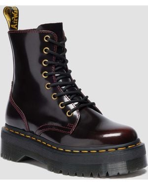 Dr. Martens Cuero botas de piel con plataforma jadon arcadia zapatos - Negro