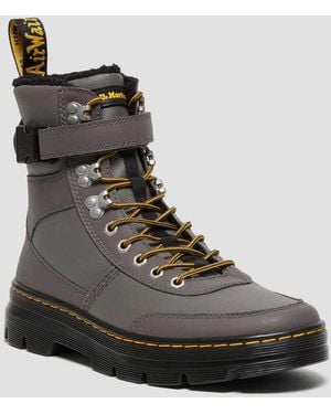 Dr. Martens Combs Tech Faux Fur Lined Utility Boots - Black