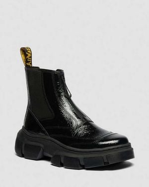 Dr. Martens Dmxl Distressed Patent Leather Chelsea Boots - Black