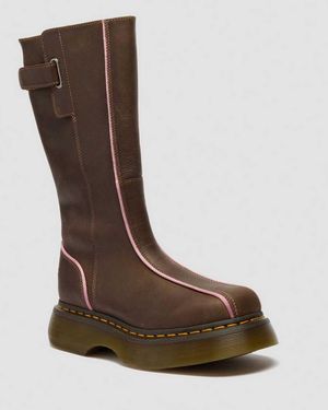 Dr. Martens Buzz Hi Wyoming Leather Boots - Brown