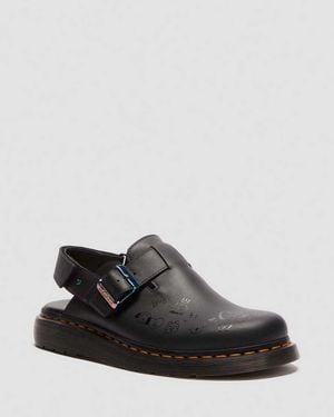 Dr. Martens Jorge Ii Bt21 Leather Slingback Mules - Black