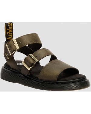 Dr. Martens Gryphon Leather Gladiator Sandals - Black