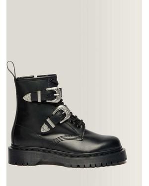 Dr. Martens 1460 Bex Western Buckle Leather Boots - Black