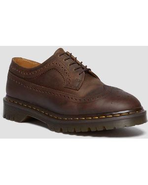 Dr. Martens 3989 Brogues Crazy Horse Leather Shoes - Brown