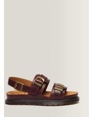 Dr. Martens San Two Strap Leather Sandals - Brown