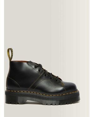 Dr. Martens Church Quad Leather Platform Boots - Black