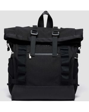 Dr. Martens Cuir sac à dos tech roll top - Noir