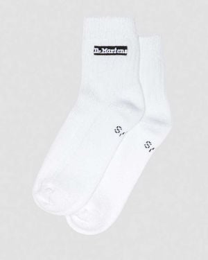 Dr. Martens Short Athletic Logo Organic Cotton Blend Socks - White