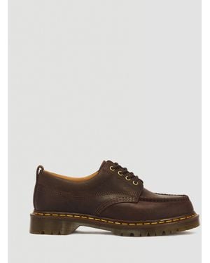 Dr. Martens Cuero zapatos lowell de 4 ojales de piel crazy horse y puntera tipo mocasín - Marrón