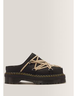 Dr. Martens Cuero zuecos rick owens megalace® sandalias - Negro