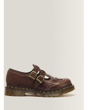Dr. Martens 8065 Desert Rodeo Leather & Suede Mary Jane Shoes - Brown