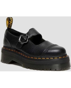Dr. Martens Addina Flower Shoes, Leather - Black