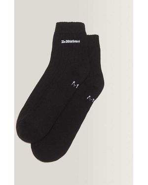 Dr. Martens Short Athletic Logo Organic Cotton Blend Socks - Black
