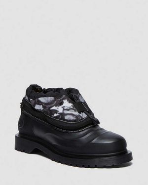 Dr. Martens Leather 14Xx Removable Gaiters Sub Shoes - Black