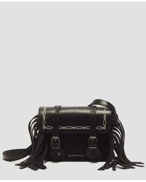 Dr. Martens 7 Inch Desert Rodeo Leather & Suede Satchel - Black