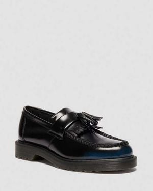 Dr. Martens Adrian Tassel Arcadia Rub Off Leather Loafers - Black