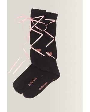 Dr. Martens Long Lace Up Socks - Black