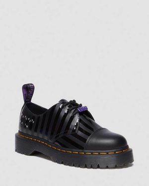 Dr. Martens Smooth Leather 1461 Bex Wednesday Platform Shoes - Black