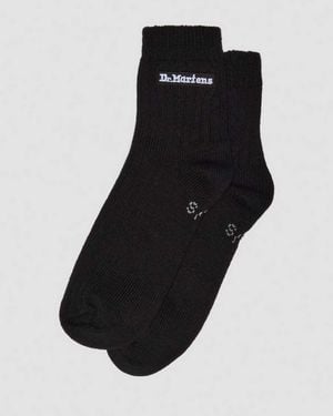Dr. Martens Short Athletic Logo Organic Cotton Blend Socks - Black