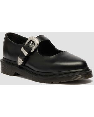Dr. Martens Cuero zapatos elphie mary jane atlas de piel - Negro