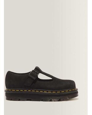 Dr. Martens Zebzag Milled Nubuck Mary Jane Shoes - Black