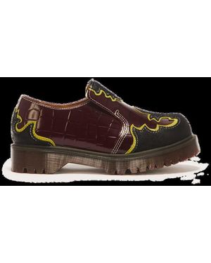 Dr. Martens Rejena Croc Emboss & Hair On Leder Loafer - Schwarz