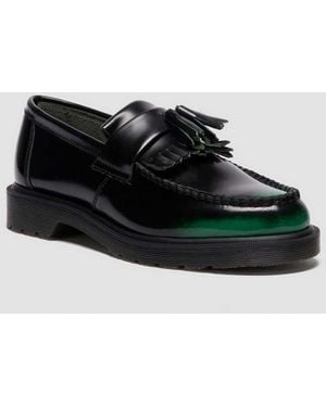 Dr. Martens Adrian Tassel Arcadia Rub Off Leather Loafers - Black