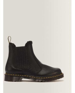 Dr. Martens 2976 Leonore Ii Faux Fur Lined Soft Leather Chelsea Boots - Black
