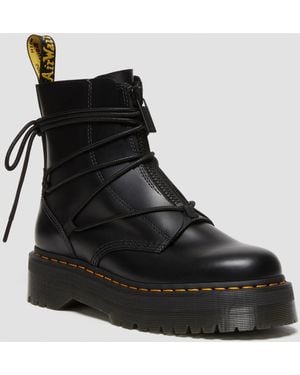 Dr. Martens Jarrick Ii Laced Leather Platform Boots - Black