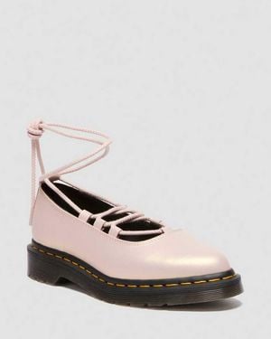 Dr. Martens Elphie Ii Iridescent Leather Ballet Flats Shoes - Pink