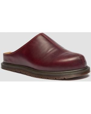 Dr. Martens Cuero zuecos san de piel sandalias - Rojo