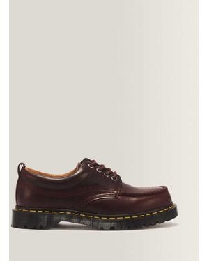 Dr. Martens Lowell 4 Eye Mayhem Leather Moc Toe Shoes - Brown