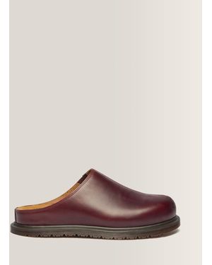 Dr. Martens Cuero zuecos san de piel sandalias - Rojo