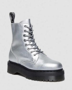 Dr. Martens Jadon Leather Platform Boots - White